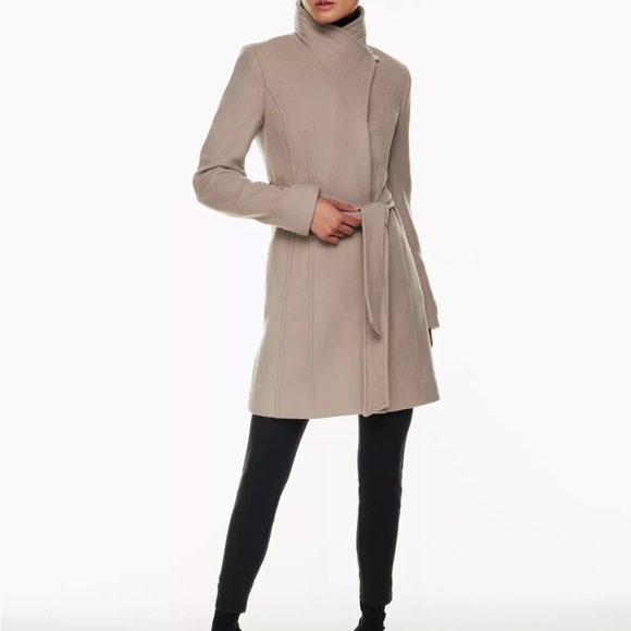 NWOT Babaton Connor Coat XXS Dovetail Taupe - Picture 4 of 10